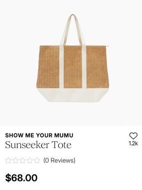 SHOW ME YOUR MUMU Large Sunseeker Tote